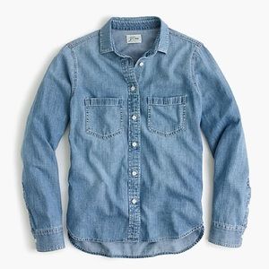 J. Crew Everyday Chambray Shirt, Petite 12